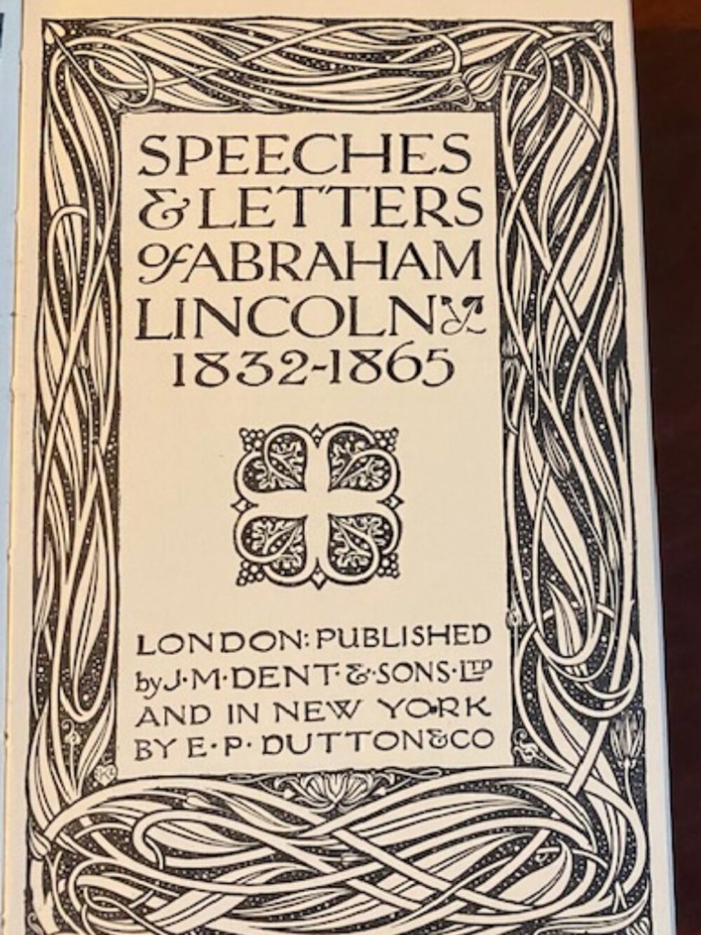Speeches & Letters of Abraham Lincoln 1832-1865 Everyman's Library by Ernst Rhys